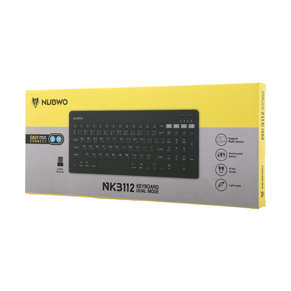 A0182977OK_ORI_5.jpg KEYBOARD WIRELESS NUBWO NKB112 WHITE (BLUETOOTH)